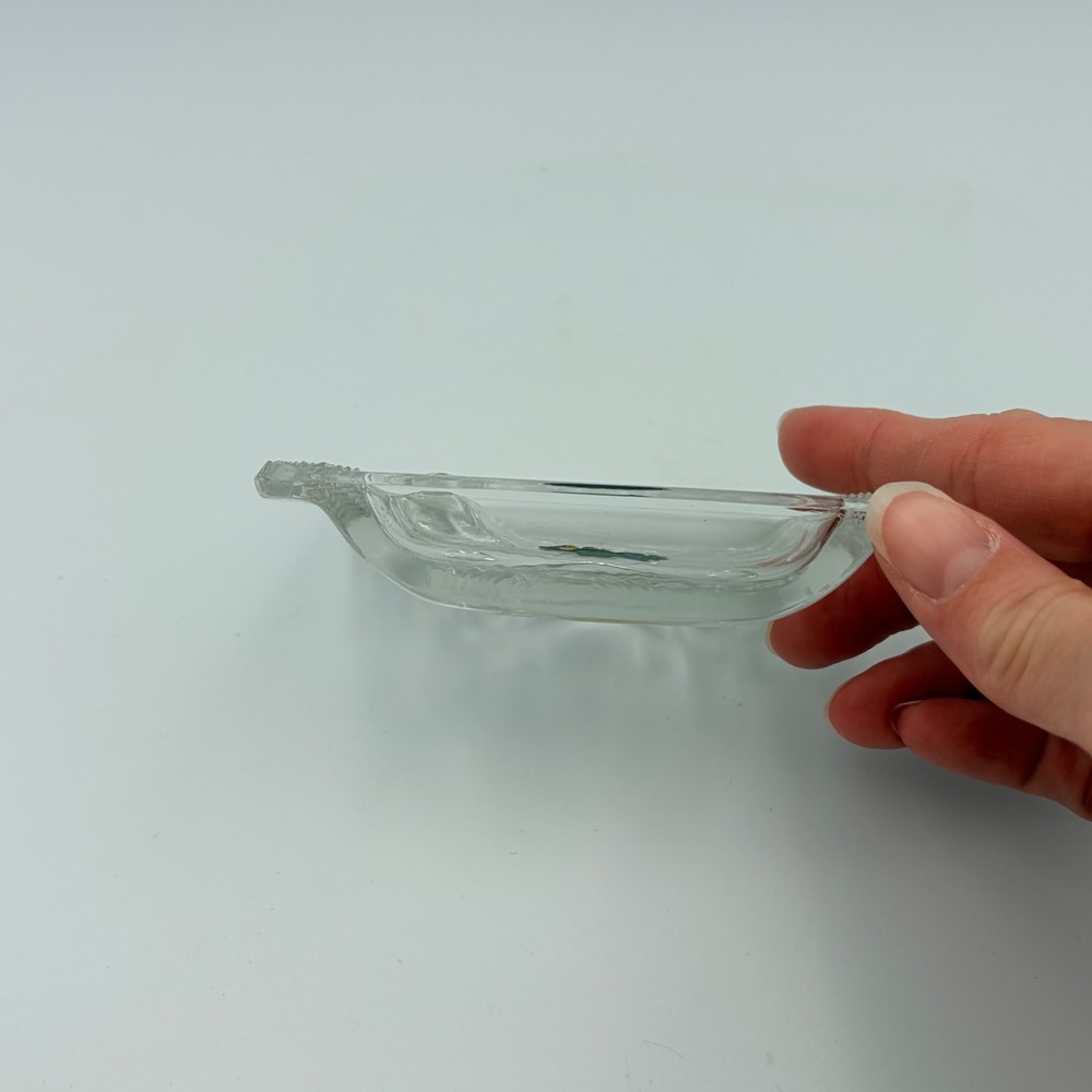 Imperial Glass Hand Crafted Ashtray Clear Diamond Cut Vintage USA - Picture 4 of 10